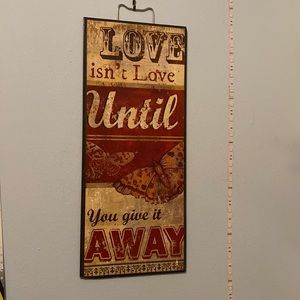 Inspirational quote wall decor